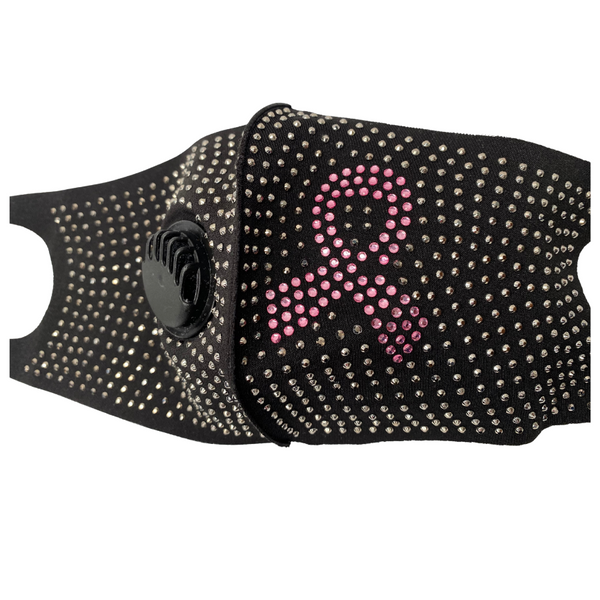 Breast Cancer Ribbon Cloth Face Mask with Filter